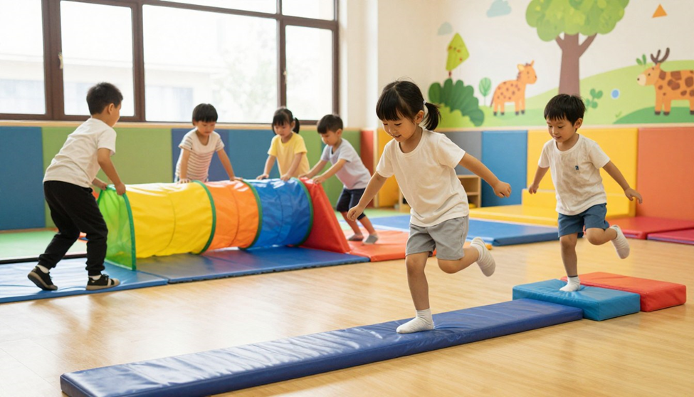 children doing yoga