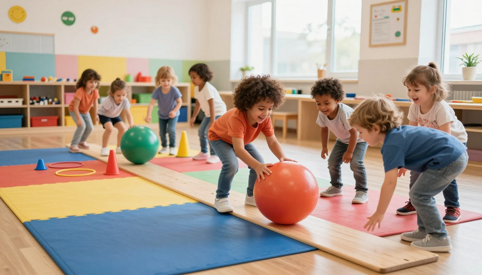 kids playing with balls